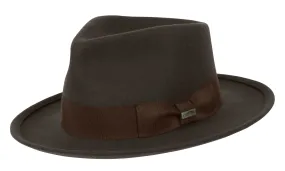 Leroy Wool Crushable Fedora Café