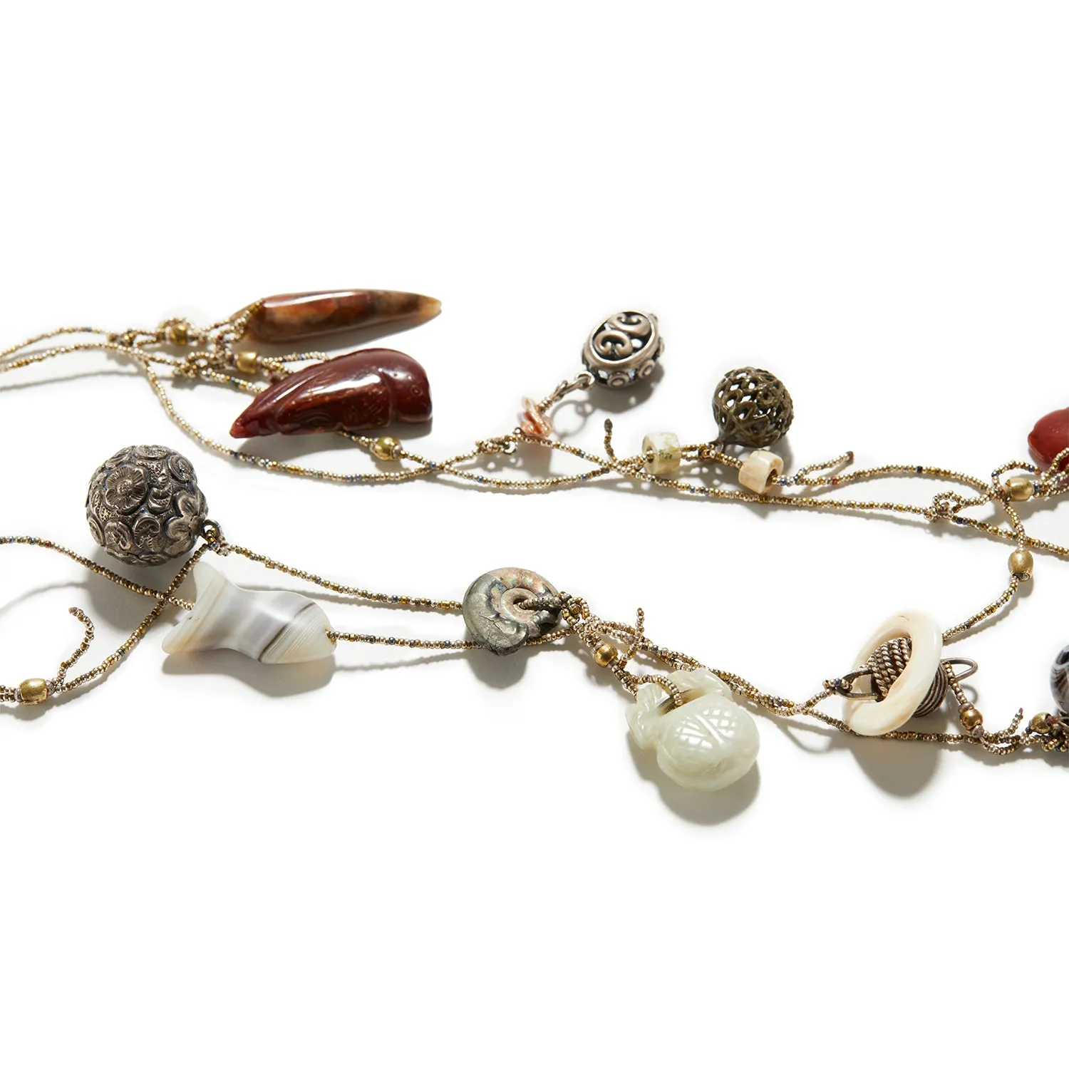 Long Assorted Antique Pendant Necklace