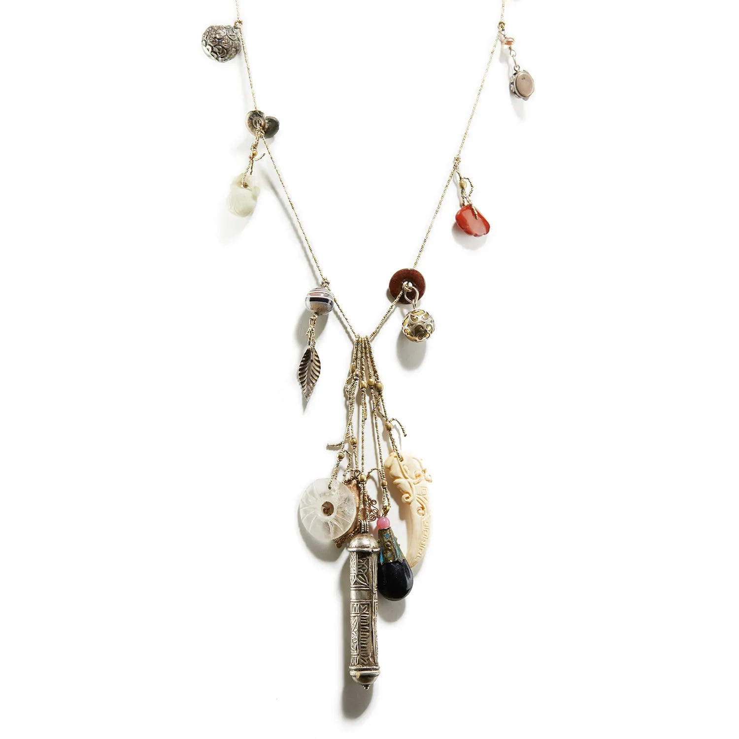 Long Assorted Antique Pendant Necklace