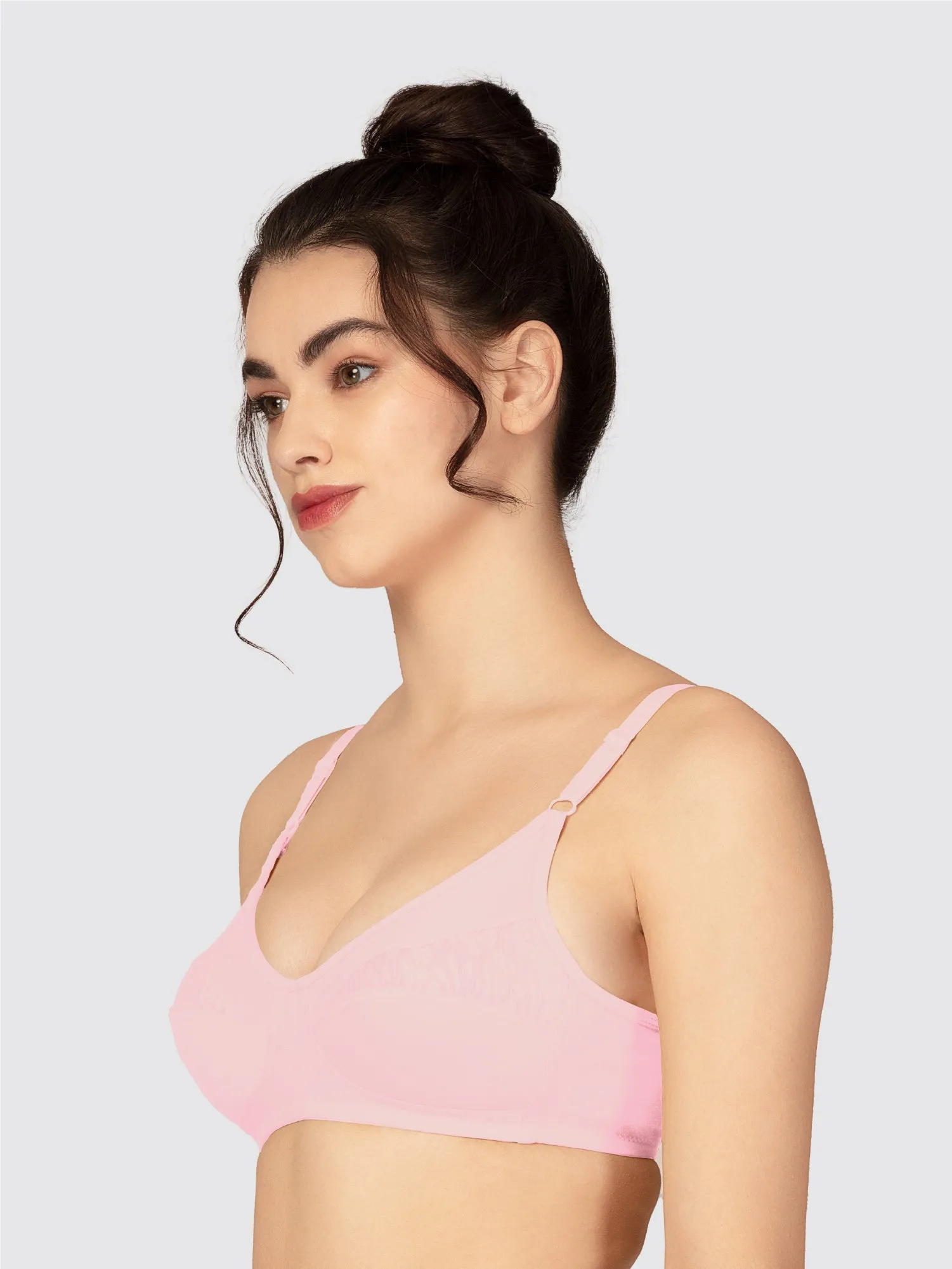 Lovable Baby Pink Non Padded Non Wired Full Coverage Bra L-0196-P.PINK