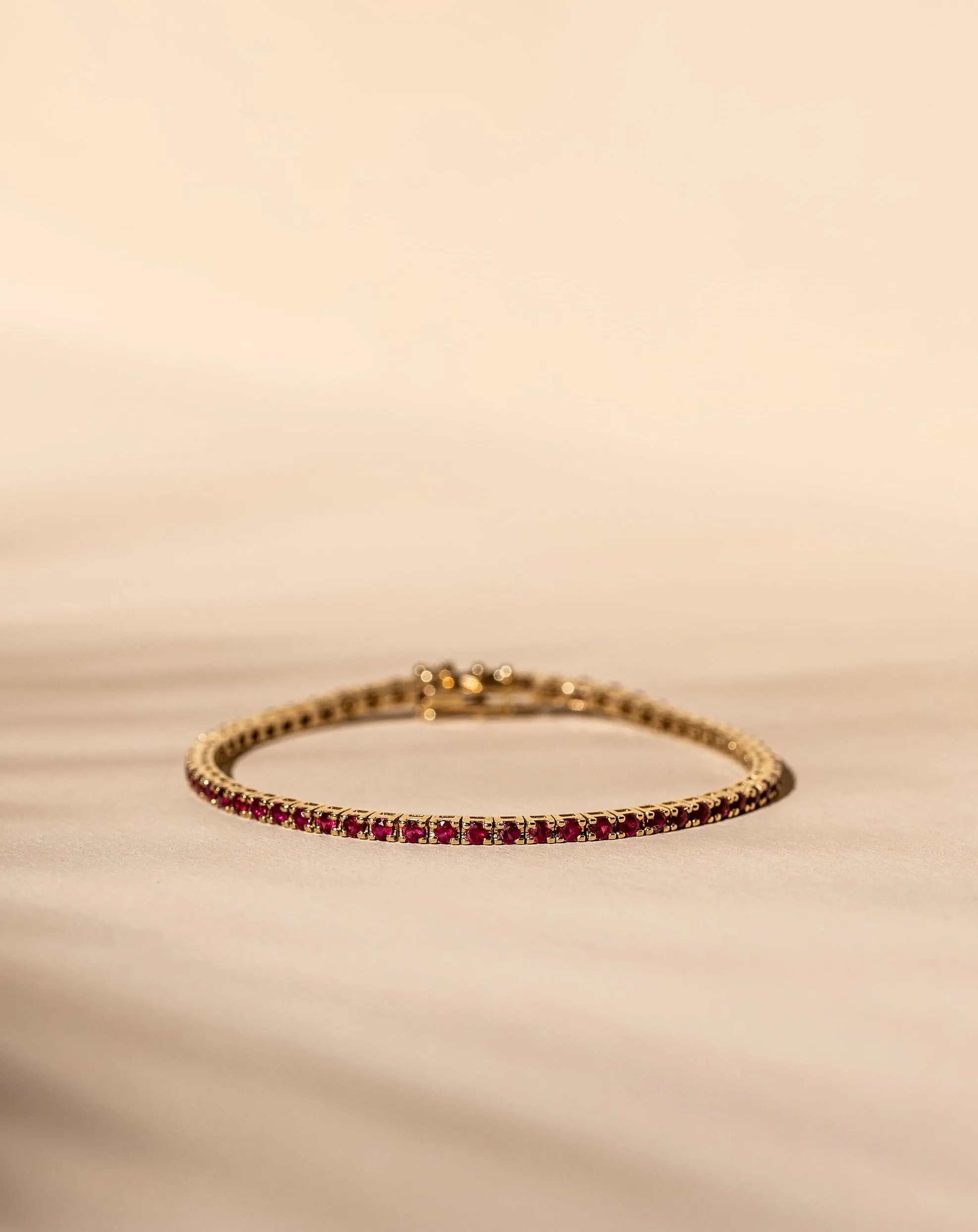 *Made To Order* Ruby Tennis Bracelet - 14k Solid Gold