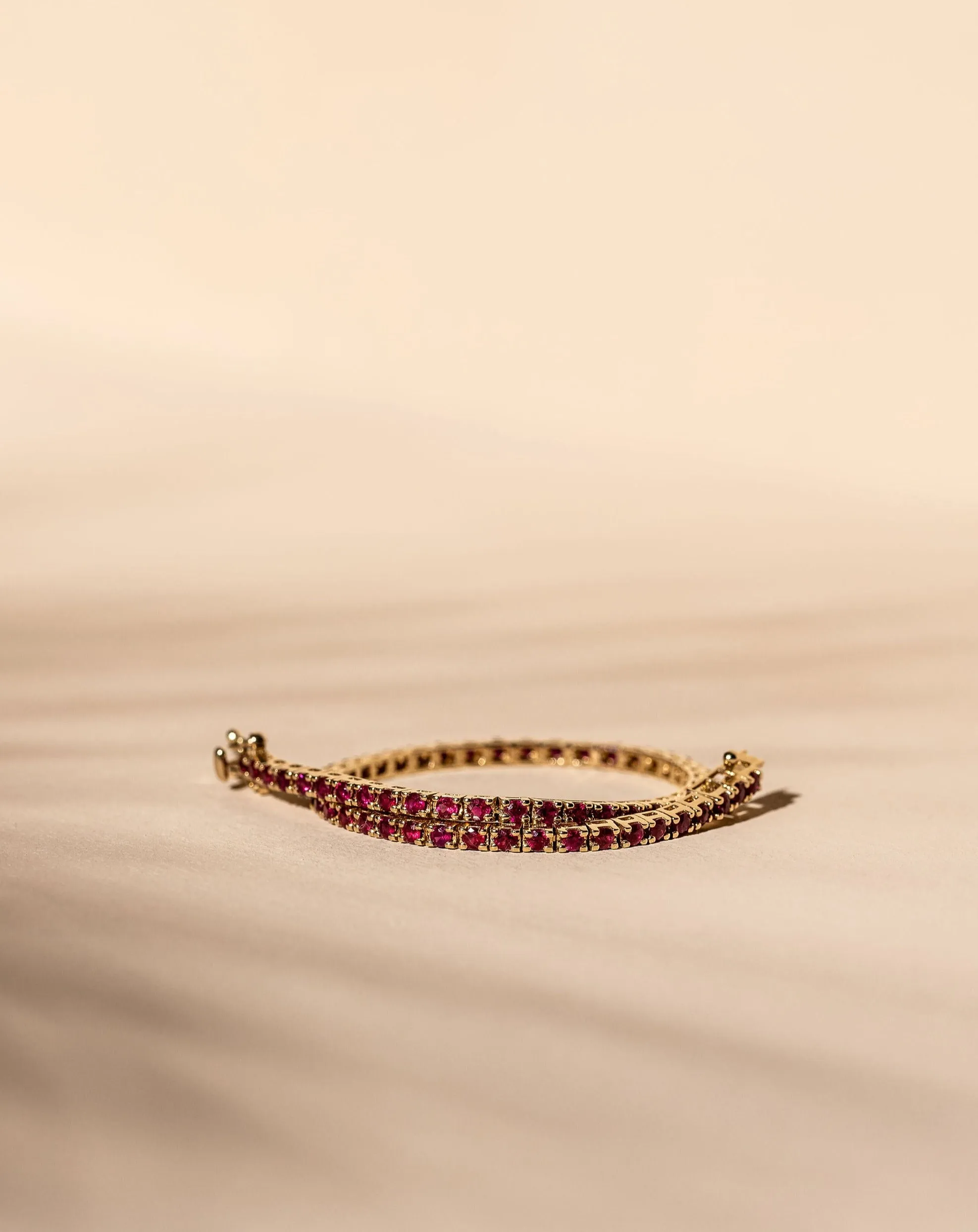 *Made To Order* Ruby Tennis Bracelet - 14k Solid Gold