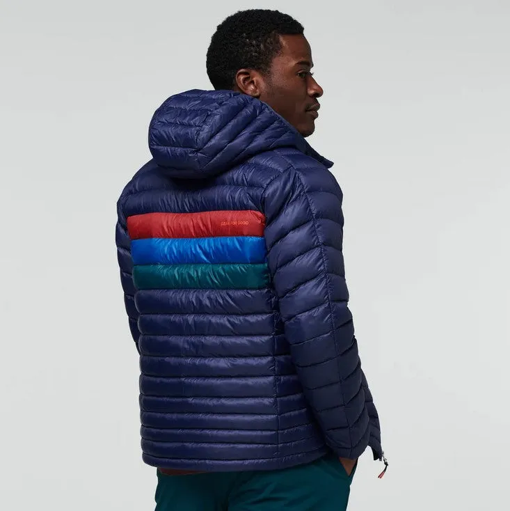 Men's Cotopaxi | Fuego Hooded Down Jacket | Maritime/Currant Stripes