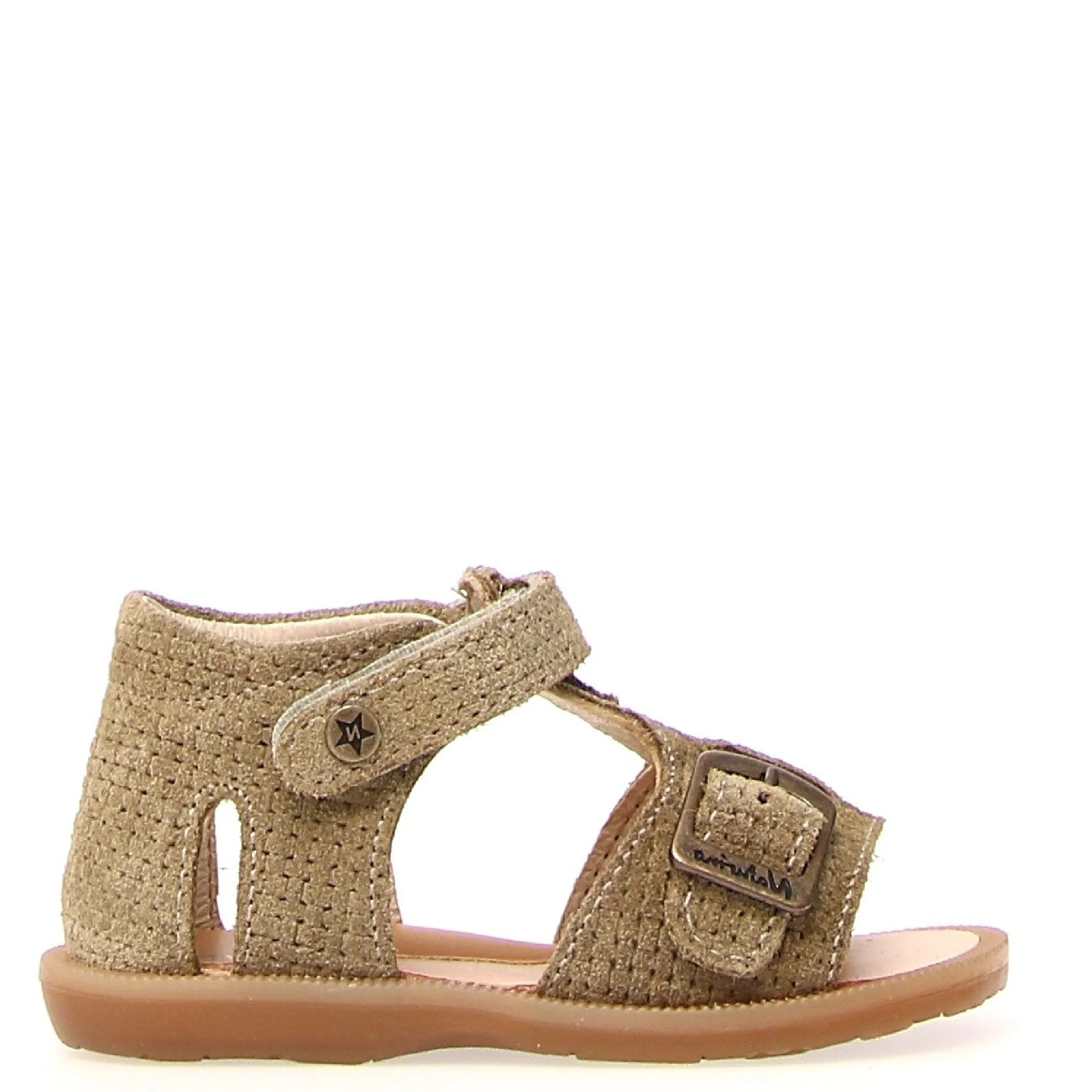 Naturino Quarzo - Sandals Suede Lizard Woven - Stone