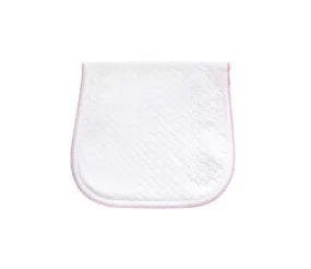 Nella Pima - Burp Cloth - Pink Trim