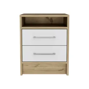 Nightstand Cartiz White/Light Oak