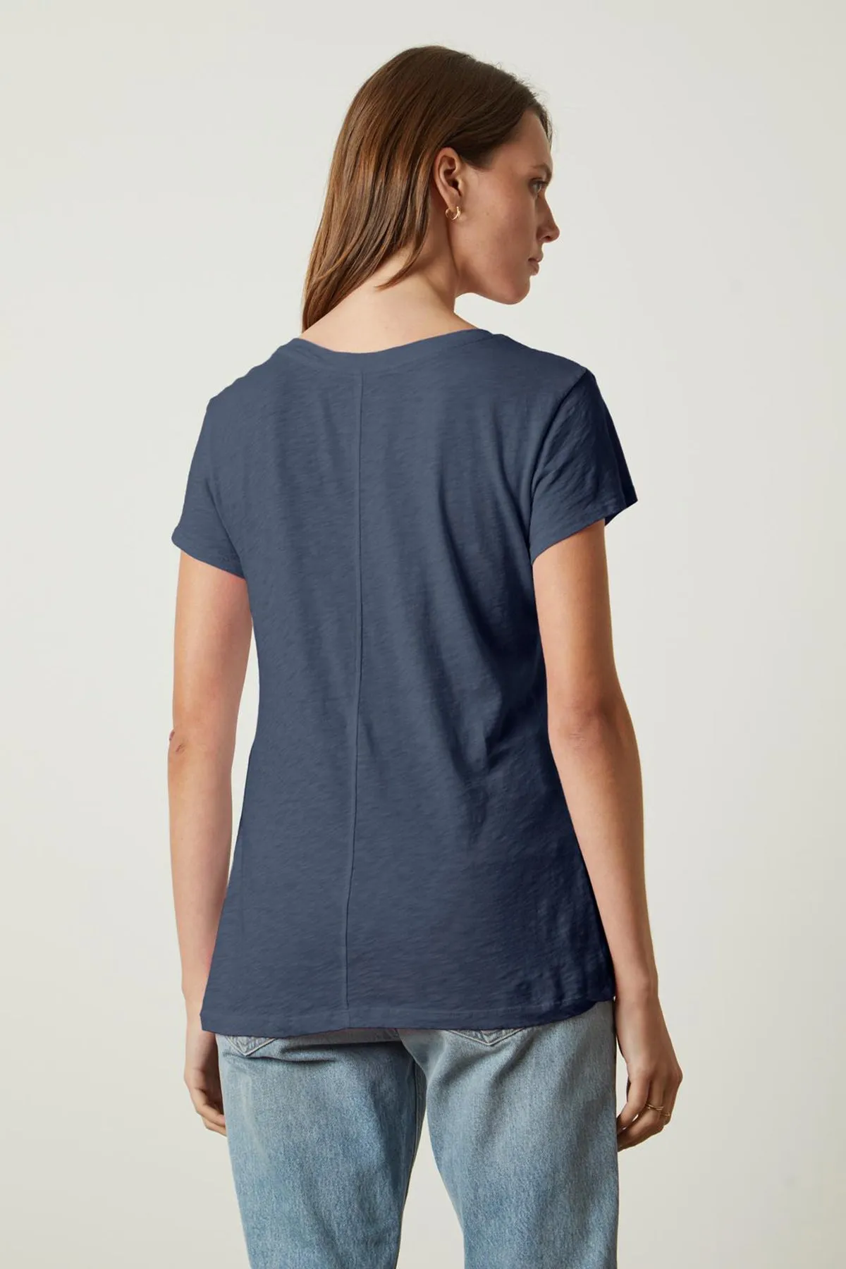 ODELIA COTTON SLUB CREW NECK TEE