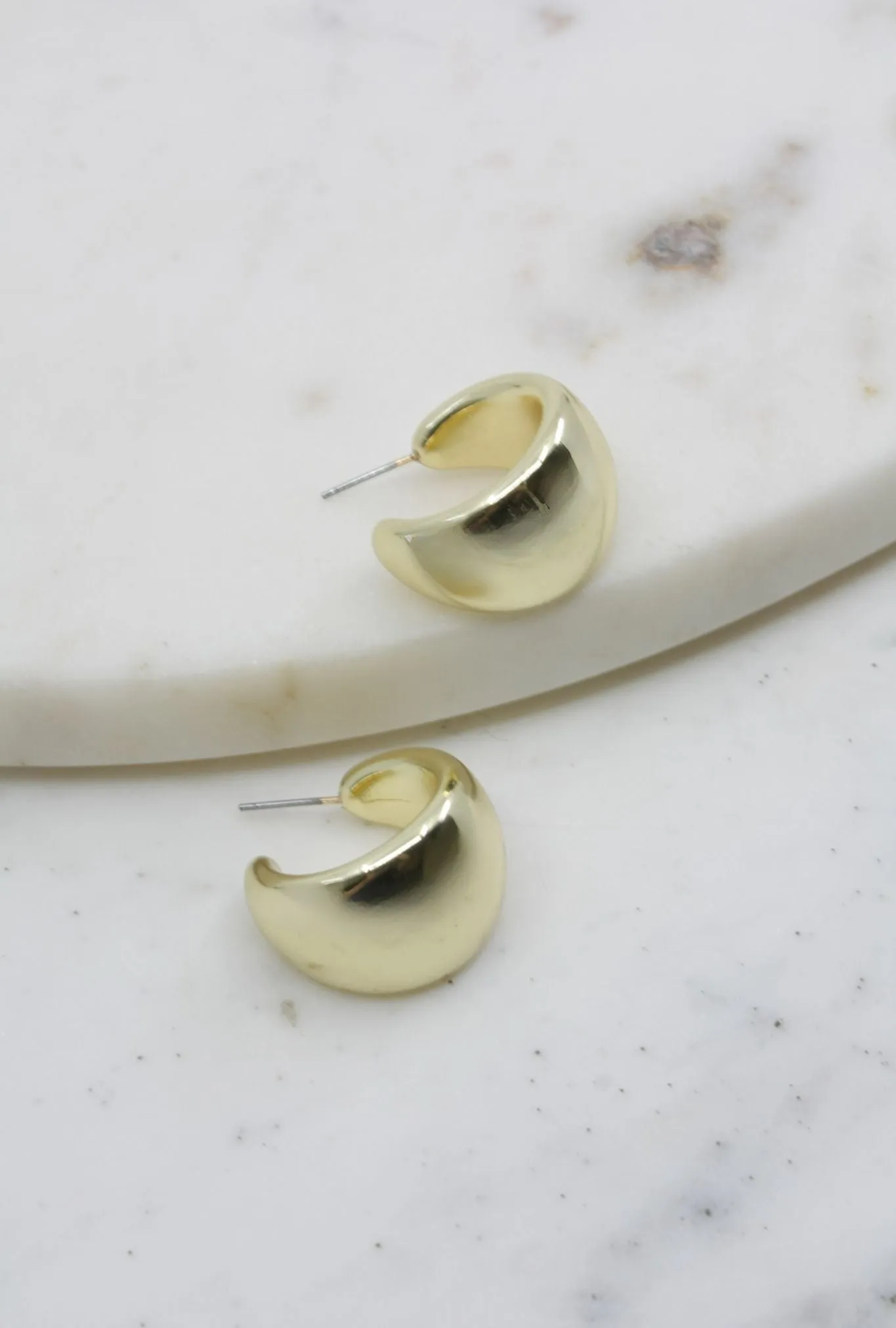 Polished Wide Hoop Earrings