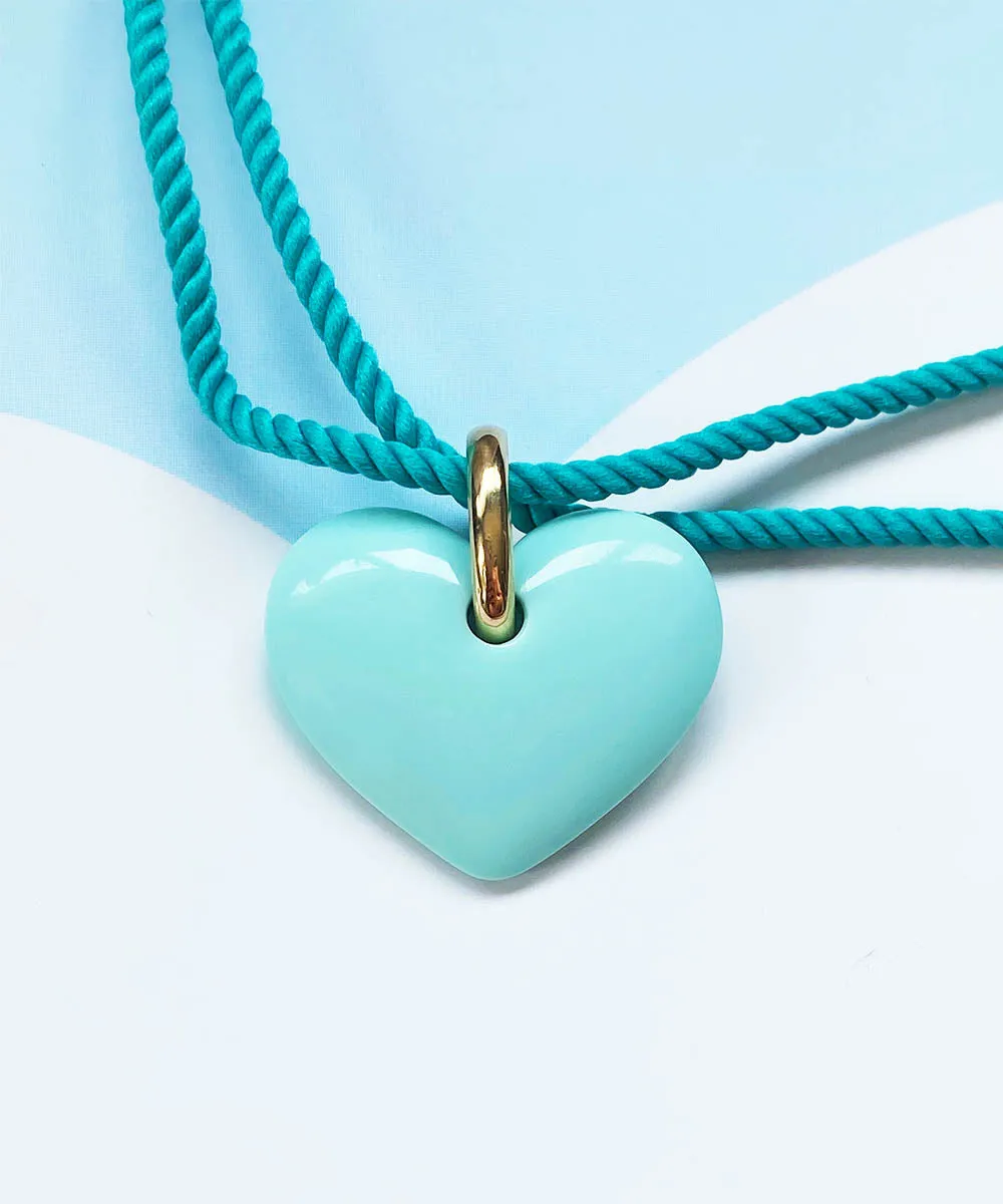 Robin's Egg Heart Pendant