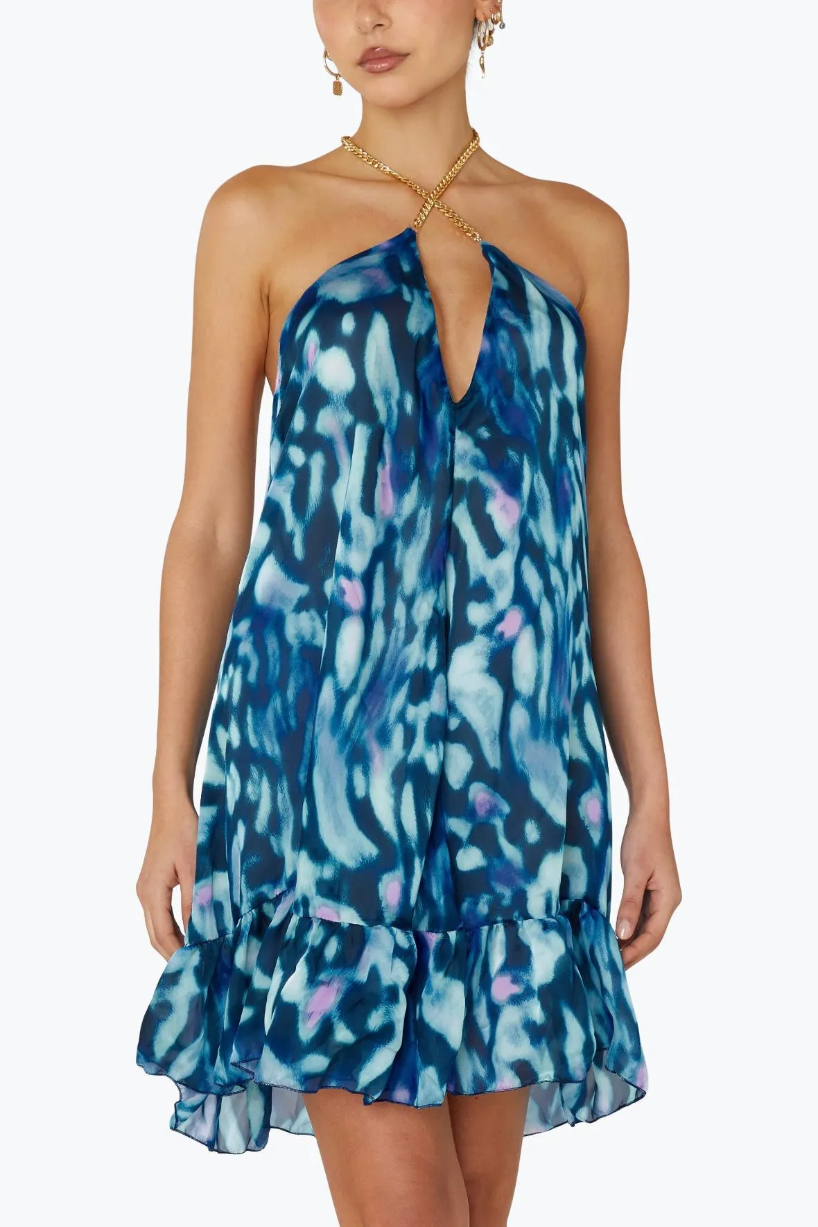 Serena Dress Blue Print