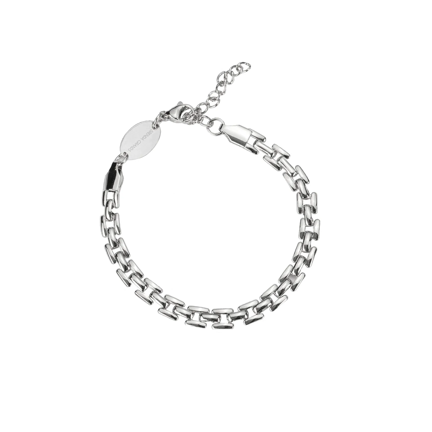 Silver Squared Chain Bracelet