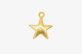 Star Charm Wholesale 14K Gold, Solid 14K Gold, G181