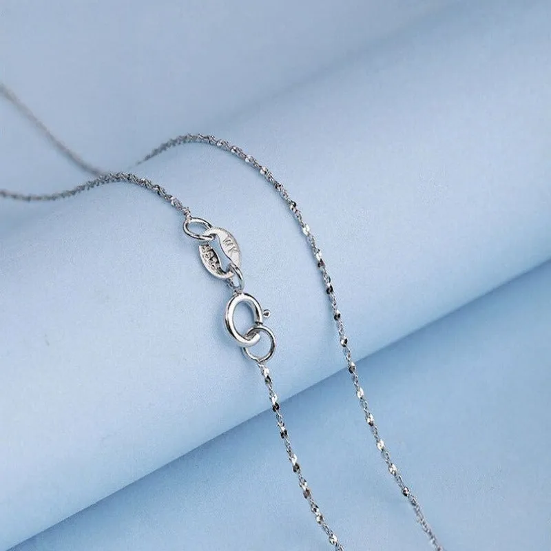 Sterling Silver Water-Wave Chain Necklace