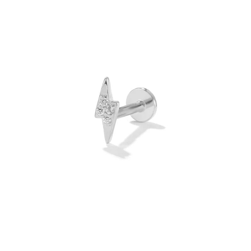 Sterling Silver Zirconia Piercing Stud Earrings For Women