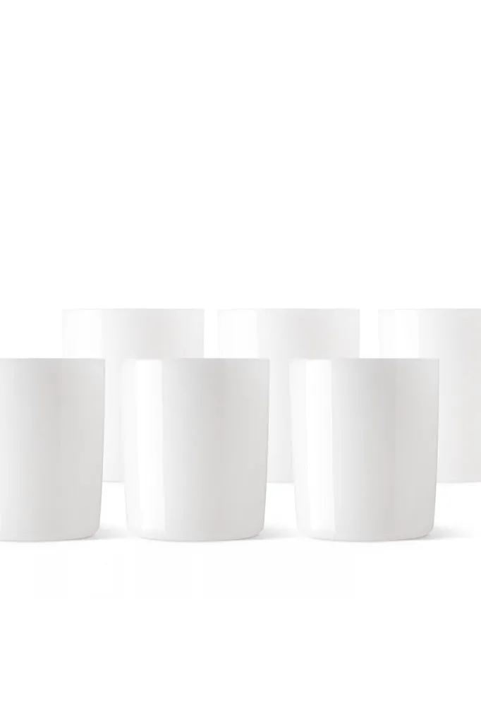 Studio Milligram - Glass Cup Set - Set Of 6 - Jade White