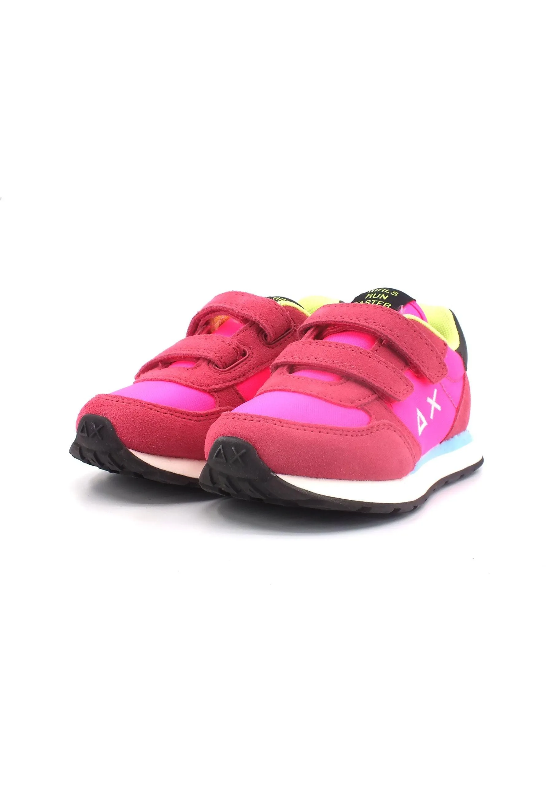 SUN68 Ally Solid Nylon Sneaker Bambino Fuxia Fluo Z33401B