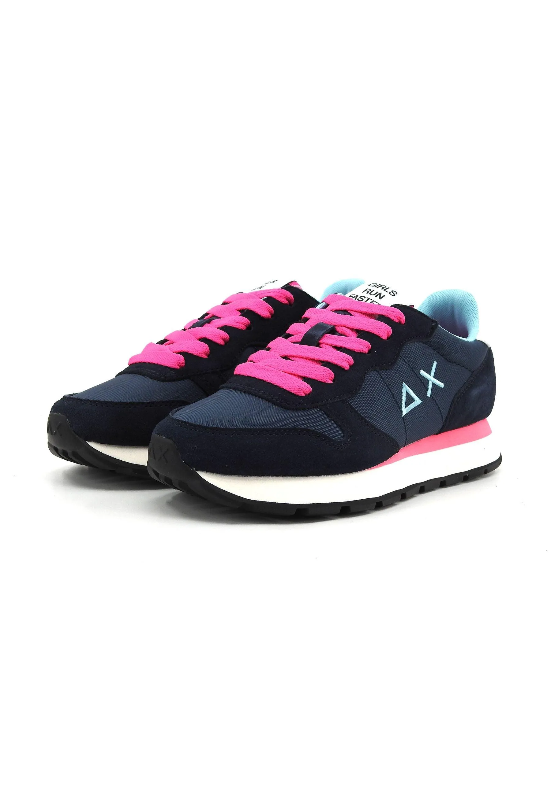 SUN68 Ally Solid Sneaker Donna Navy Blue Z34201