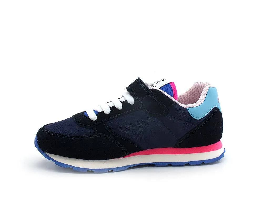 SUN68 Gilr's Ally Solid Sneaker Bambina Navy Blue Z32401