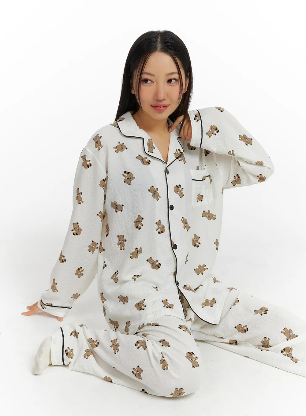 Teddy Graphic Pajama Set IF421