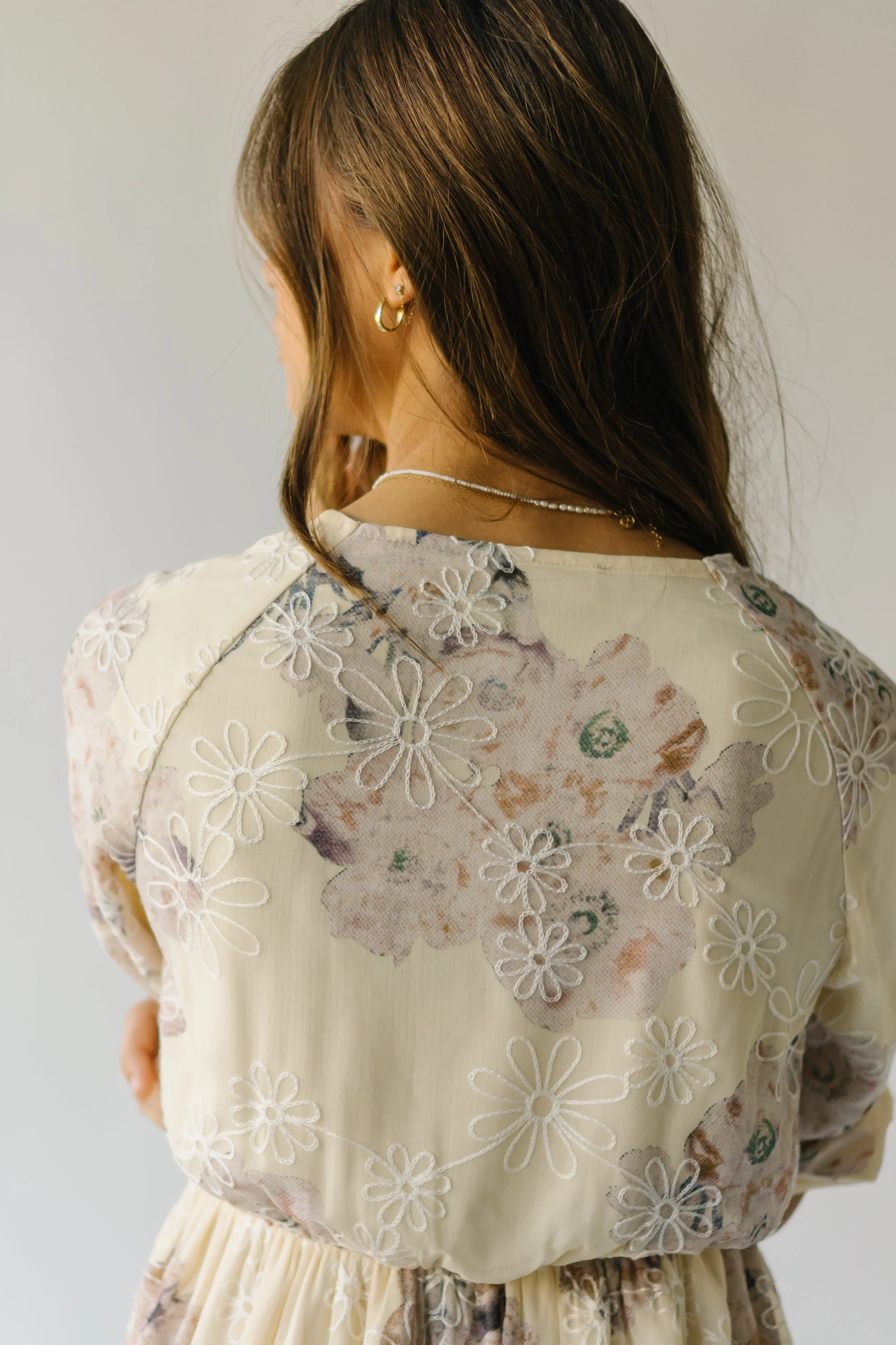 The Brevort Watercolor Floral Dress in Cream Multi