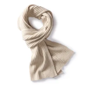 The Rib Scarf in Oat Heather