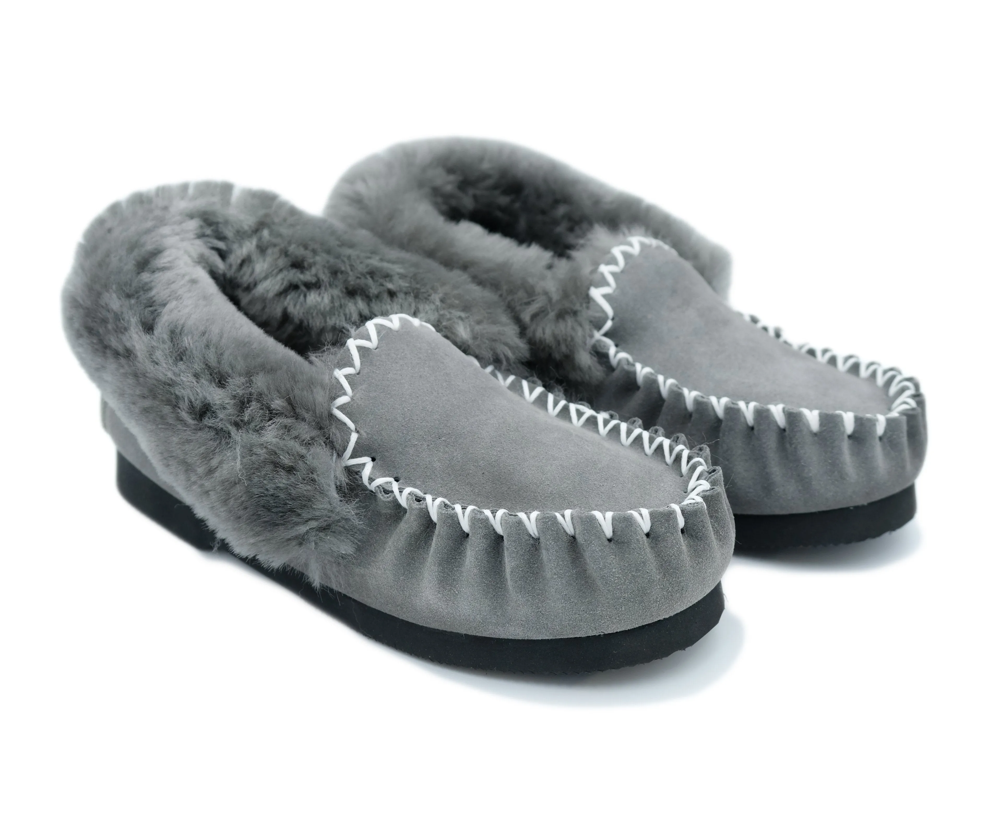 Traditional Sheepskin Moccasins - Men’s, Women’s, 100% Australian Sheepskin UGG Slippers