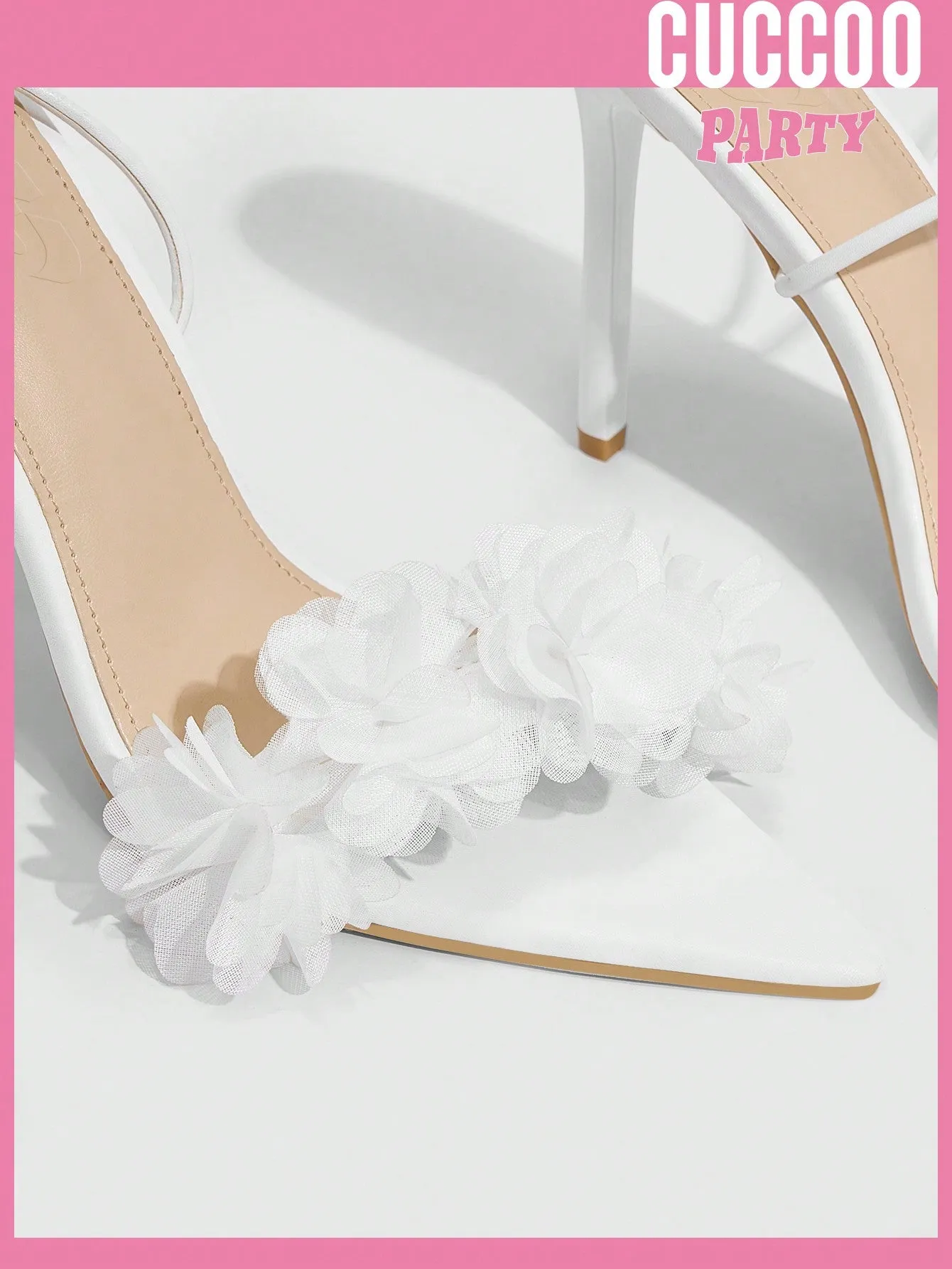 Woman Shoes White Fashionable High Heel Tie-Up Sandals Wedding Shoes For Spring And Summer