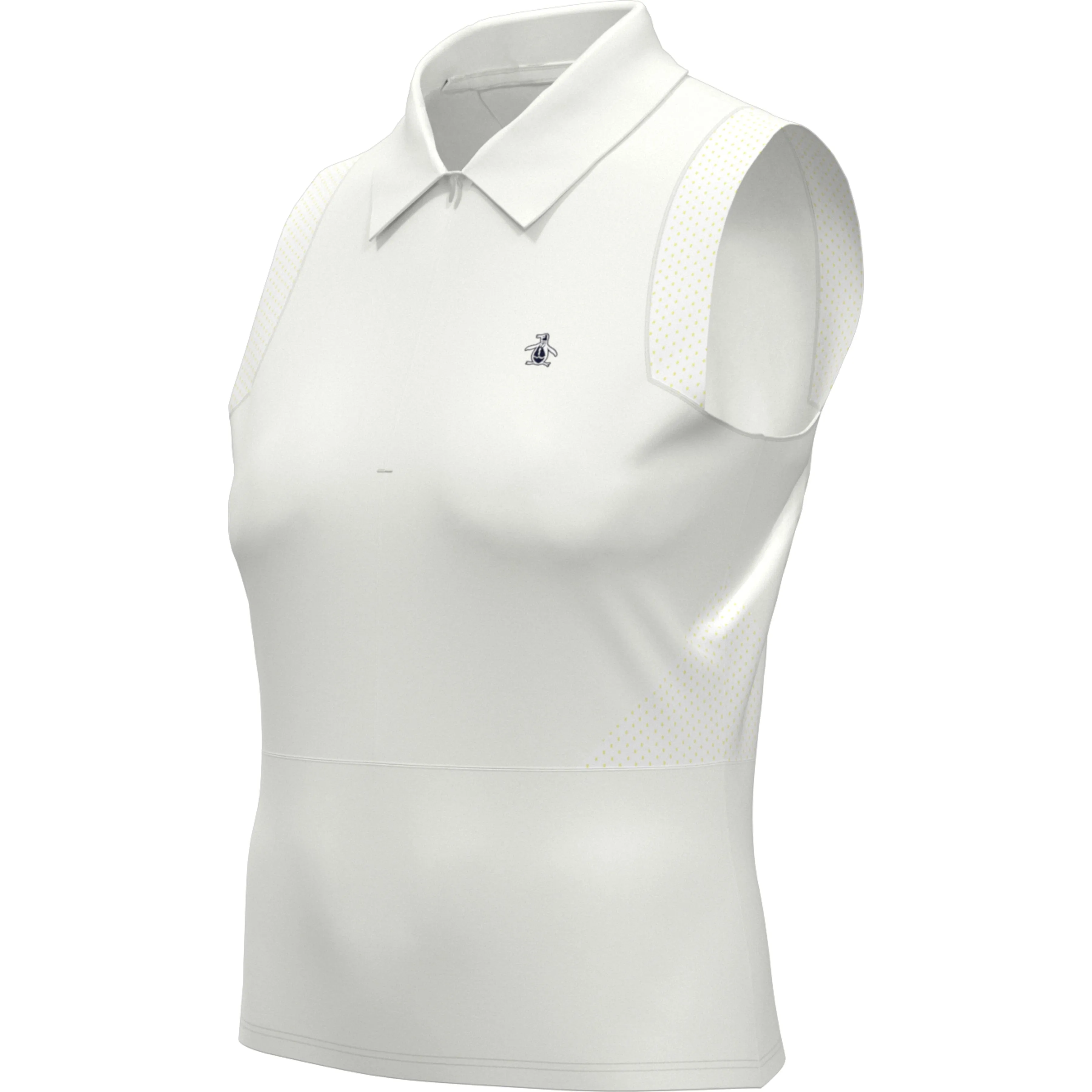 Women's 1/4 Zip Mesh Block Sleeveless Golf Polo