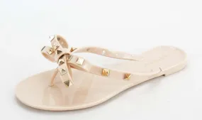 Women's Studded Jelly Sandal In Nude