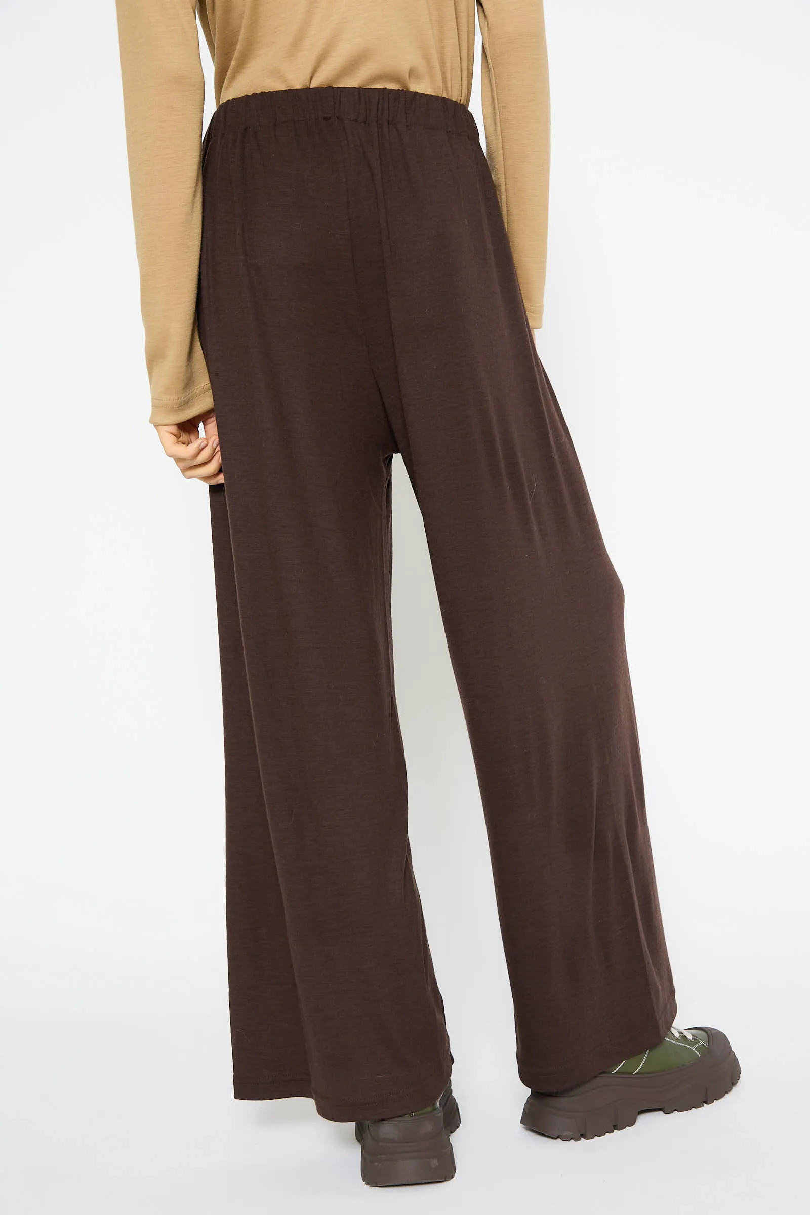 Wool Straight Pant in Cacao