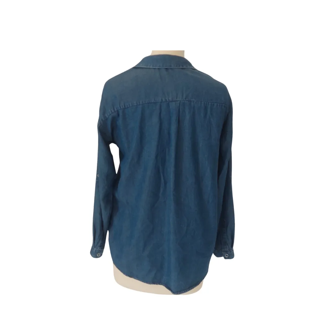 ZARA Blue Button-down Collared Shirt | Like New |