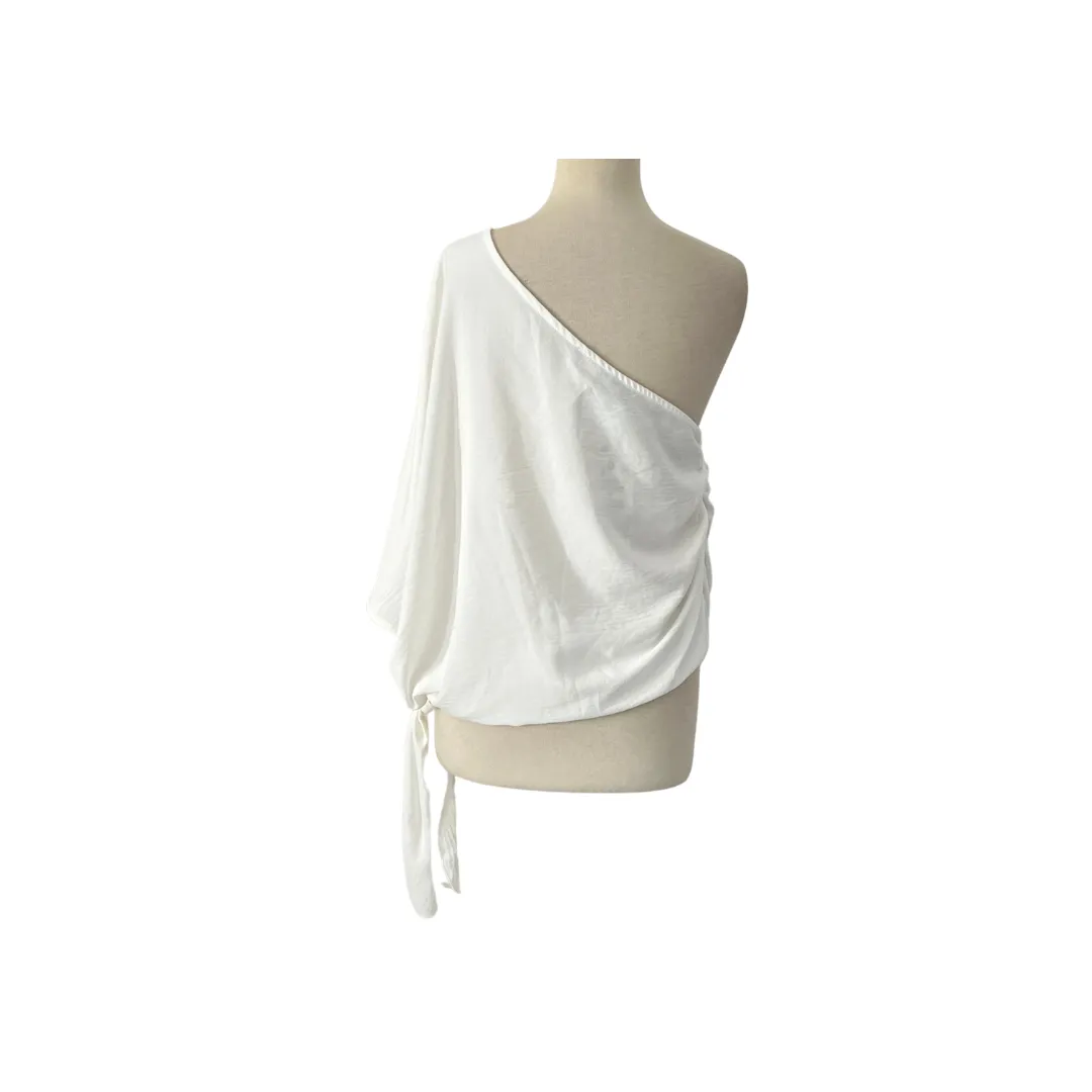 ZARA White Front-knot Poncho Top | Brand New |